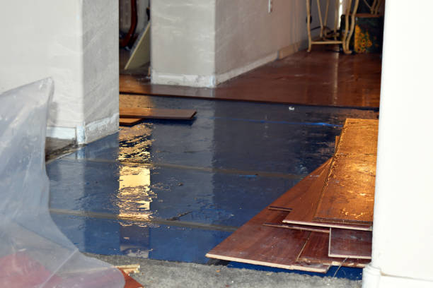 Professional Water Damage Restoration technician working in Keller, WA